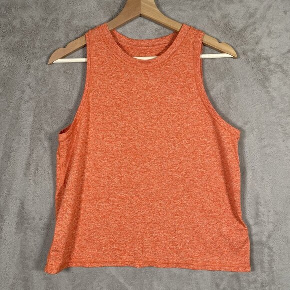 Athleta Uptempo Tank S Athletic Workout Top Loose Relaxed Fit Heather Orange - Picture 2 of 10